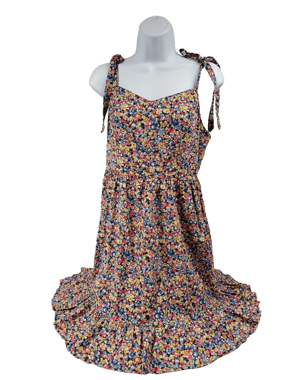 Old Navy Womens Tie Shoulder Fit and Flare Floral Cami Mini Dress Size XS New